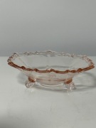 BROCKWITZ rozalinowe szkło miseczka na nóżkach