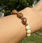 Bransoletka na nici Jaspis Rękodzieło 