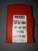 Noże narzynki RIDGID 1/2"-3/4” BSPT 18951
