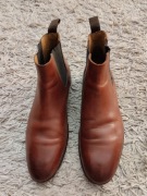 Buty męskie skórzane sztyblety brązowe r.44