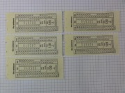 Bilety PKS z bloczka.