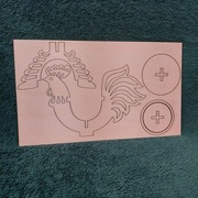 Duży Kogut Wielkanocny DIY Drewniany 3D do Kolorowania 27x16cm