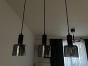 Lampa szara szklana wisząca 60W E27