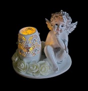 Anioł Lampion SOLARNY ZNICZ WIECZNY STROIK ANIOŁEK NA GRÓB WYSYŁKA GRATIS!