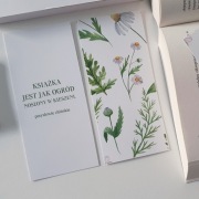 Zakładka do książki z kwiatami i cytatem - Prezent dla Książkary - Zakładki