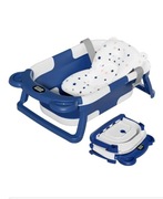 PRZENOŚNA SKŁADANA WANIENKA Z TERMOMETREM DLA DZIECKA niebieska