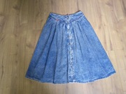 Spódnica spódniczka damska gumka rozpinana guziki M dżinsowa jeans