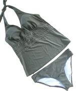 Tankini, strój kąpielowy, dwuczęściowy, khaki, rozmiar XL, 42 NOWY