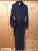 czarny damski dzinsowy kombinezon asos desing r. 38