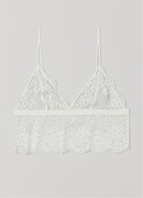 H&M stanik biały miękki softbra koronkowy braletka gorset top biustonosz S
