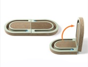 Drapak dla kota z tektury falistej legowisko gra z piłkami zabawka dla kota