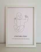 Minimalistyczna METRYCZKA dla chłopca A4