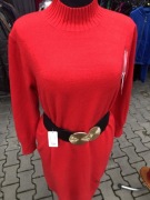 Sukienka czerwona sweterkowa