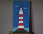 Obraz marynistyczny latarnia  na morzu
