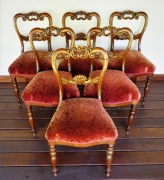 6 KRZESEŁ LUDWIK FILIP - MAHOŃ MASYW -1850/70