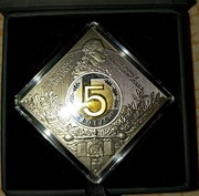 250 rocznica założenia Mennicy Warszawskiej. Klipa srebrna 5zł.