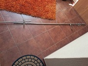 Karnisz pojedynczy srebrny śr.2cm , 330 cm