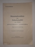 DIENSTALTERSLISTE der SS der NSDAP 9.11.1944 spis 1362 dców SS