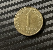 Stara moneta - 1 szyling - Austria - rok 1987