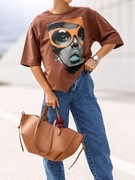 T-shirt damski Basic oversize PRINT NADRUK  Polska marka 