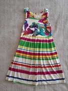 Sukienka w motyle handmade ok. 122 - 128 - 134 jak nowa