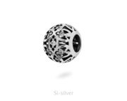 Koralik charms Kwiaty z cyrkoniami Srebro 925 do bransoletek modułowych