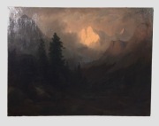Mont Blanc, Matterhorn, August Weber, 1844 r, olej na płótnie.