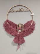 Zawieszka Anioł stróż na obręczy 30cm (całość 50cm)