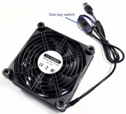 NOWY WENTYLATOR z WYŁĄCZNIKIEM, WTYCZKA USB, CZARNY 120x120mm