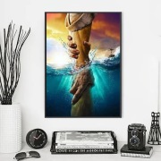 5D DIY Haft diamentowy Jezus ratujący Piotra 30x40