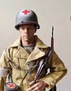 1/6 DID WWII US sanitariusz z głową Matt Damon,figurka Custom