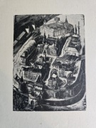 Marian Puchalski grafika do oprawienia Stara Warszawa