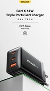 Ładowarka GaN Essager 65W USB-A + 2x USB-C
