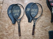 2x rakieta tenisowa Prince vintage + torba CBS retro komplet