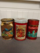 Stare puszki kawa herbata czekolada Suchard black tea Yunan Auslese Cafe