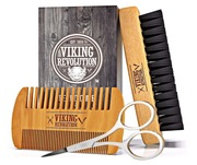 Zestaw do brody grzebień szczotka nożyczki Viking