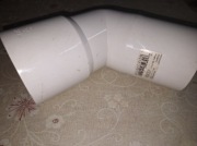 Kolano kolanko PVC 90/60 białe PLASTMO