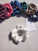 Gumki gumka do włosów scrunchie frotki (frotka) BIAŁA