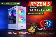 Komputer gamingowy GTX 1660 SUPER / Ryzen 5 2600 / 16GB RAM / SSD NVME