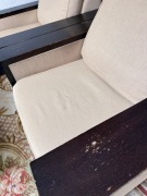 3 Fotele MAREX z drewnianymi podłokietnikami – zestaw 3 szt.
