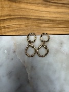 DesignB London złote kolczyki