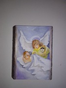 Aniołek z latareńką ręcznie malowany