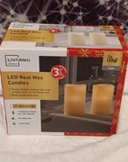 Świece LED z prawdziwego wosku – komplet 2 szt.