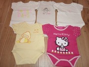 Body z krótkim rękawem, dziewczynka, r.62 Zestaw