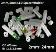 Tulejka dystansowa pod diody LED fi 3mm, 20 szt.