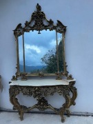 Konsola z lustrem barokowa włoska 