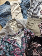 Zestaw 13x odzież damska – spodnie, jeansy, spódnica, sukienki, marynarka