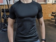 Koszulka sportowa kompresyjna - czarna (M)