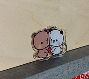 Brelok do kluczy dla par, prezent dla zakochanych akrylowy Bubu & Dudu