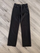 Czarne spodnie jeans Levis Ribcage Straight Ankle Rozmiar W26 L31